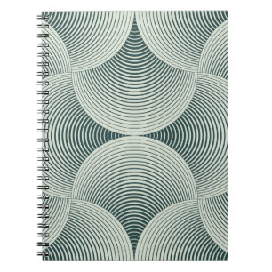 Cuaderno Abstract ornate geometric petals grid background.