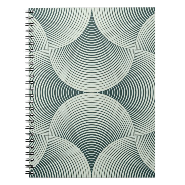 Cuaderno Abstract ornate geometric petals grid background.  (Frente)