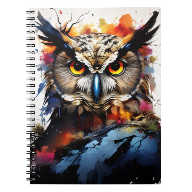 Cuaderno Abstract Owl | Notebook Journal (Frente)
