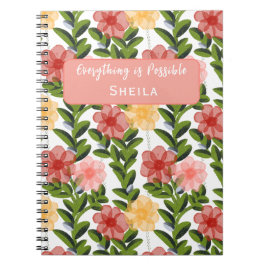 Cuaderno Abstract Watercolour Florals Notebook