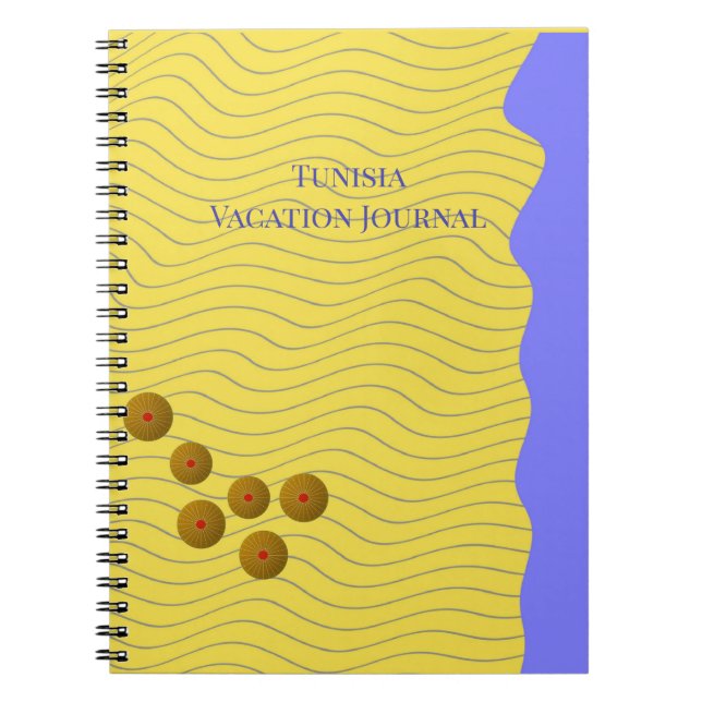 Cuaderno Abstractas conchas marinas en la costa (Frente)