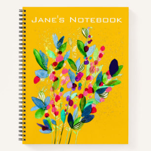 Cuaderno Abstracto acuarela colorida floral
