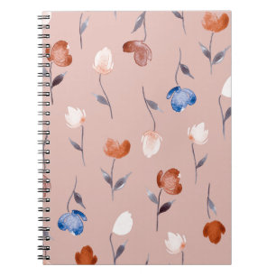 Cuaderno Abstracto Acuarela Floral: Pastel Seamless.