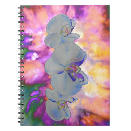Cuaderno Abstracto acuarela orquídeas florales tropicales
