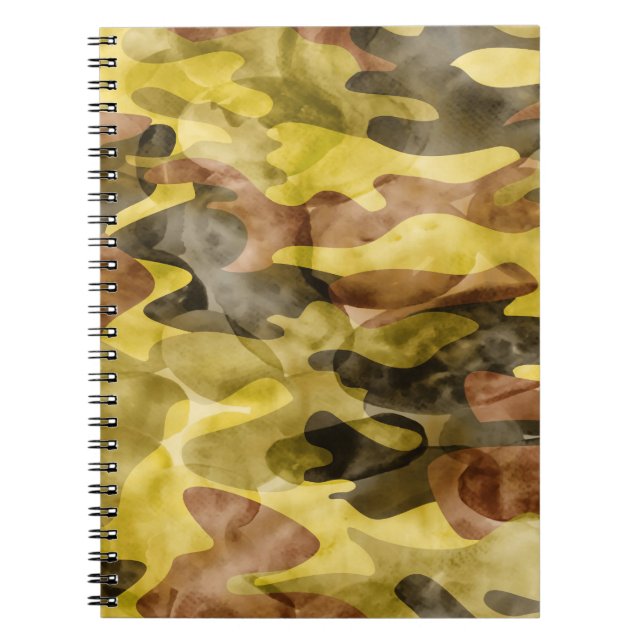 Cuaderno Abstracto acuarela: tinte de tie de camuflaje (Frente)