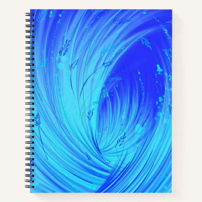 Cuaderno Abstracto azul Enchanted Garden (Anverso)