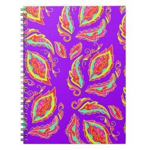 Cuaderno abstracto,color,patrón, indio,mandala,morado