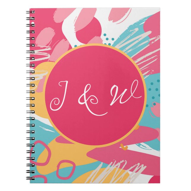 Cuaderno Abstracto Colorido Personalizado (Frente)
