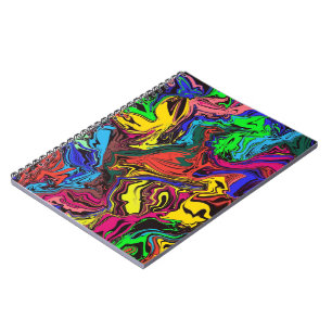 Cuaderno Abstracto Colorido Twirly / Pushado / Espiral