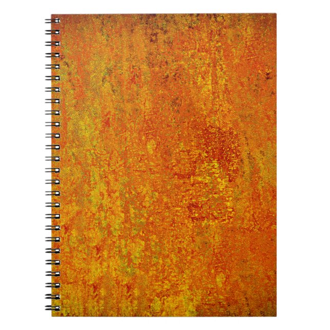 Cuaderno abstracto de fondo de grunge amarillo naranja, art (Frente)