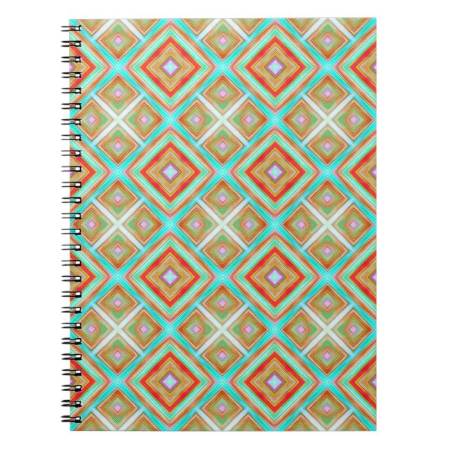 Cuaderno abstracto de fondo de patrón ininterrumpido colori (Frente)