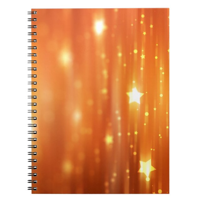 Cuaderno abstracto de fondo naranja brillante abstracto, ar (Frente)