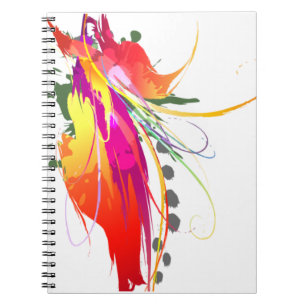 Cuaderno Abstracto de las pestañas de pintura del paraíso