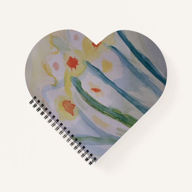 Cuaderno abstracto de narcisos corazón (Anverso)