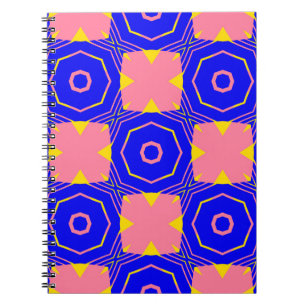 Cuaderno abstracto de patronato floral geométrico abstracto