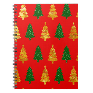 Cuaderno Abstracto de pinos con textura de Relieve metaliza