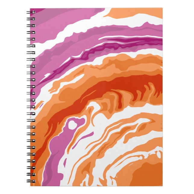 Cuaderno abstracto de pintura vertida con orgullo  (Frente)