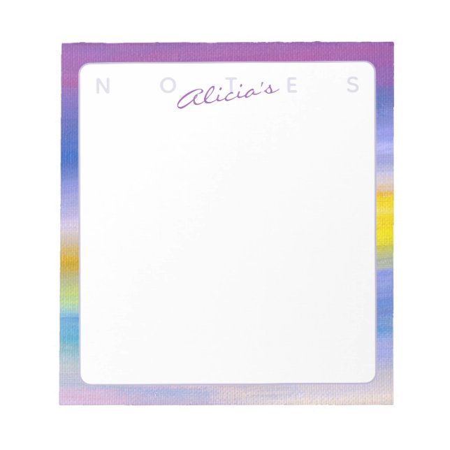 Cuaderno abstracto de rayo violeta y dorado (Frente)
