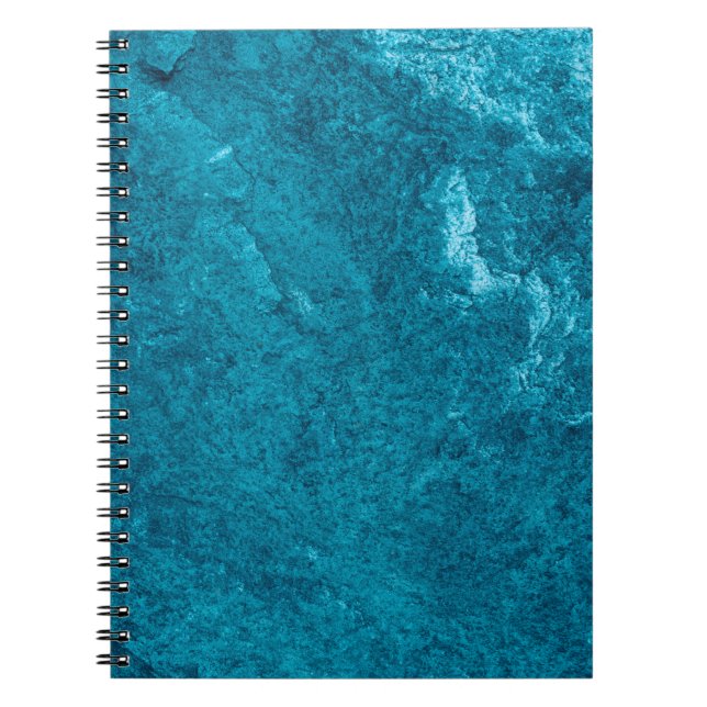 Cuaderno abstracto de textualidad azul, arte, decoración gr (Frente)