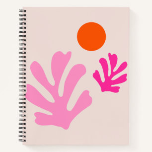 Cuaderno Abstracto deja sin efecto formas modernas Naranjas