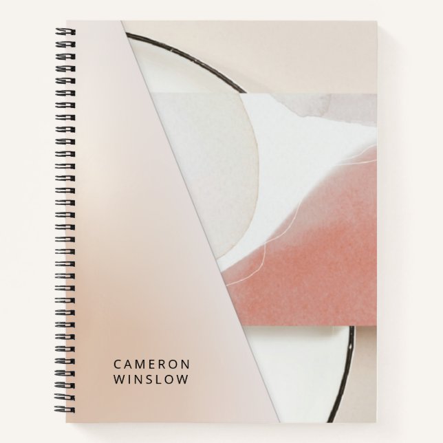 Cuaderno Abstracto moderno de tonos terrosos neutros (Anverso)