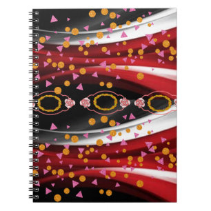 Cuaderno abstracto rojo y negro