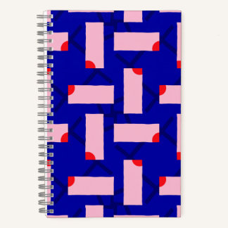 Cuaderno abstracto rosa y azul de Block Theory