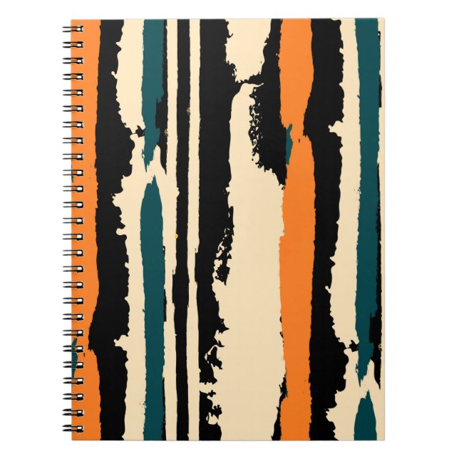 Cuaderno Abstrato acuarela patrón transparente con gruns (Frente)