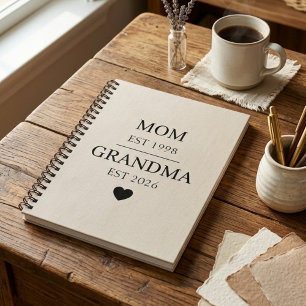 Cuaderno Abuela de mamá año establecido viaje familiar dise
