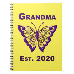 Cuaderno Abuela de mariposa adorable "Est 2020"