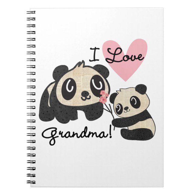 Cuaderno Abuela del amor de los osos de panda I (Frente)