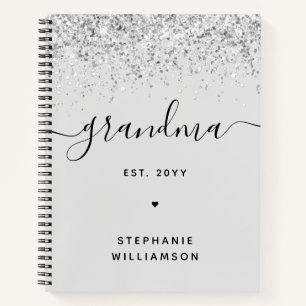 Cuaderno Abuela Est Purpurina Confetti Personalizado Regalo