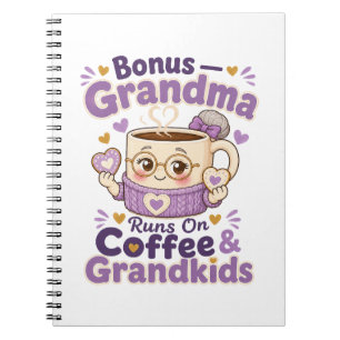 Cuaderno Abuela Extra Se Funciona Con Café Y Nietos Diverti