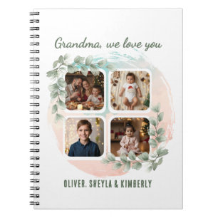 Cuaderno Abuela te amamos 6 Collage de Fotos Eucalipto