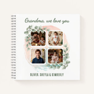 Cuaderno Abuela te amamos 6 Collage de Fotos Eucalipto