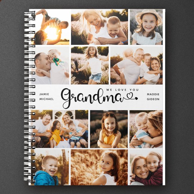 Cuaderno Abuela: Te queremos, corazón, Collage de fotos mod (Subido por el creador)