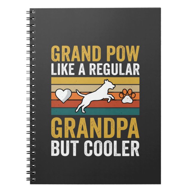 Cuaderno Abuelo Abuelo Amante De Los Perros Retro (Frente)