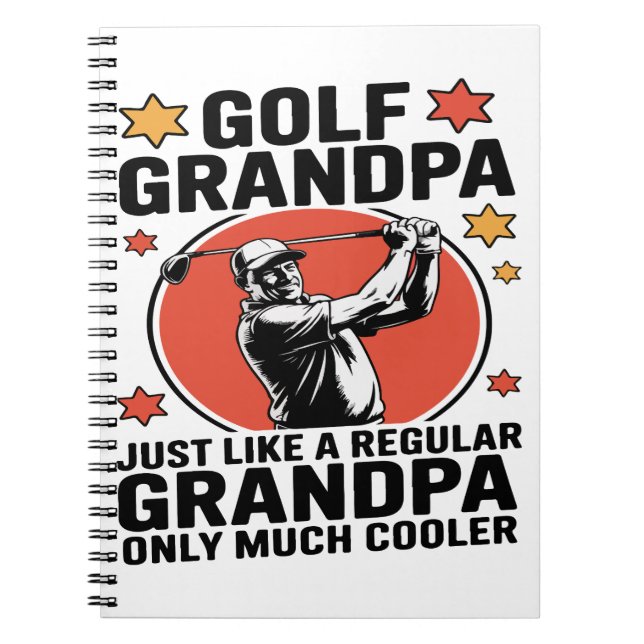 Cuaderno Abuelo de golf igual que un abuelo normal (Frente)