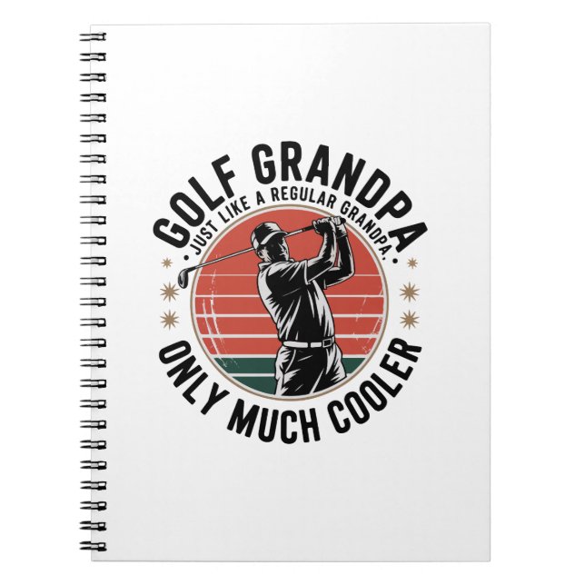 Cuaderno Abuelo de golf igual que un abuelo normal (2) (Frente)