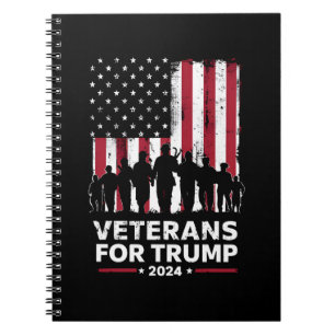 Cuaderno Abuelo Veteranos Por Trump 2024 Bandera Americana
