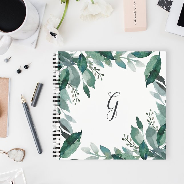 Cuaderno Abundant Foliage Monogram (Subido por el creador)