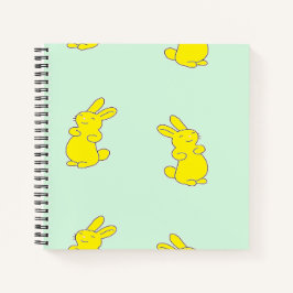 Cuaderno Abundantes amarillos felices en verde azulado