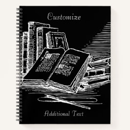 Cuaderno Academia Blanca Y Negra Personalizada