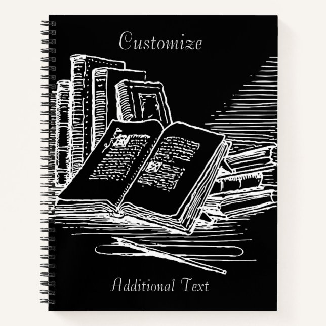 Cuaderno Academia Blanca Y Negra Personalizada (Anverso)