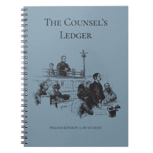 Cuaderno Academia Clásica Vintage Estudiante de Derecho Azu