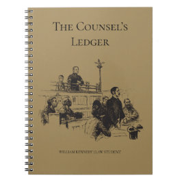 Cuaderno Academia Clásica Vintage Estudiante de Derecho Caf
