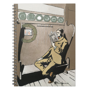 Cuaderno Academia Oscura Arte Vintage de Hombre Leyendo en