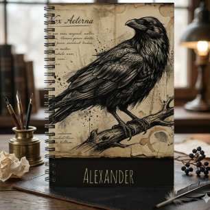 Cuaderno Academia Oscura Cuervo Script Vintage