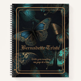 Cuaderno Academia Oscura Sentimiento de nombre de mariposa 