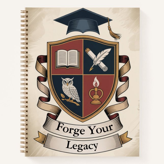 Cuaderno Academic Crest Builder | Customisable Collegiate (Anverso)